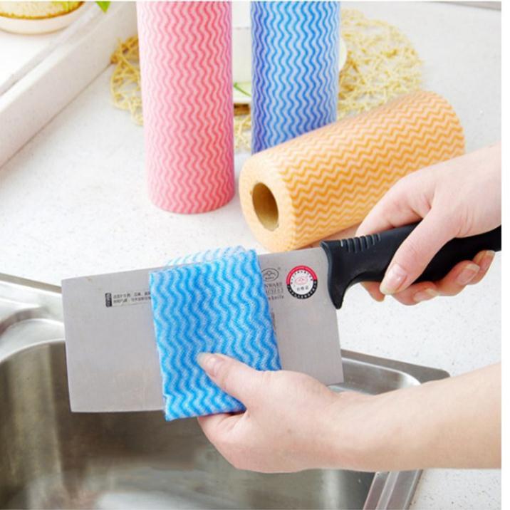 Cuộn 50 Khăn Lau Đa Năng - Có Thể Giặt Sạch Để Tái Sử Dụng, sạch, tiết kiệm