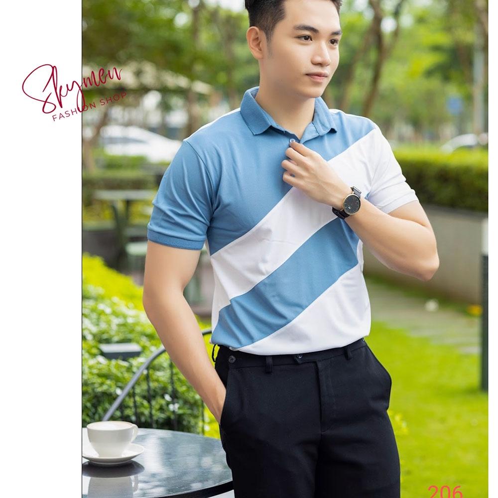 Áo thun polo nam có cổ tay ngắn vải thun cotton cá sấu phong cách trẻ trung hàn quốc mẫu đẹp 2023