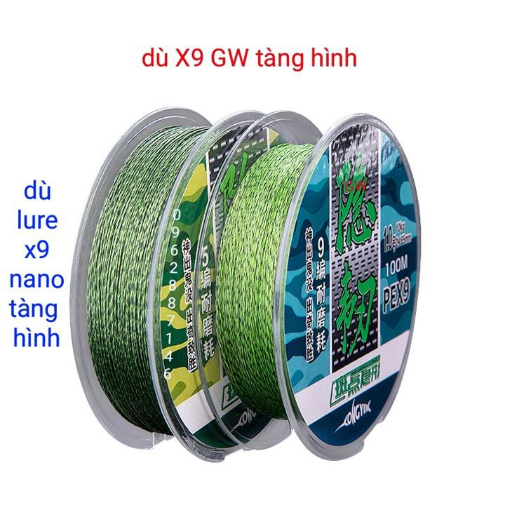 dây dù câu cá GW 3D tàng hình dù lure siêu mịn