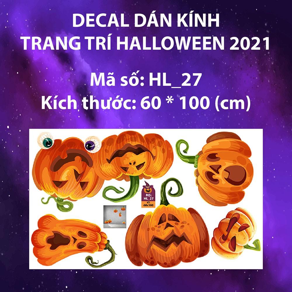 DECAL TRANG TRÍ HALLOWEEN 2021 COMBO CHÚ HỀ VÀ BÍ MA THUẬT