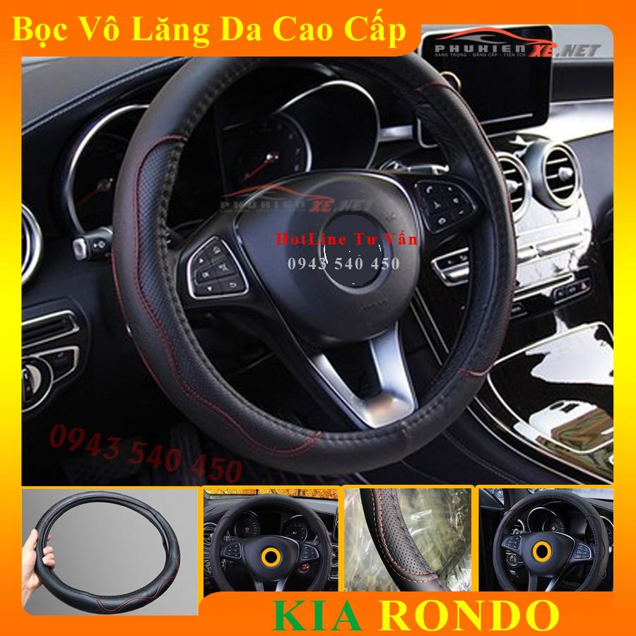 Bọc Vô Lăng Da dành cho Xe Kia Rondo Lót Cao Su Non Cao Cấp Chống Trượt Tay