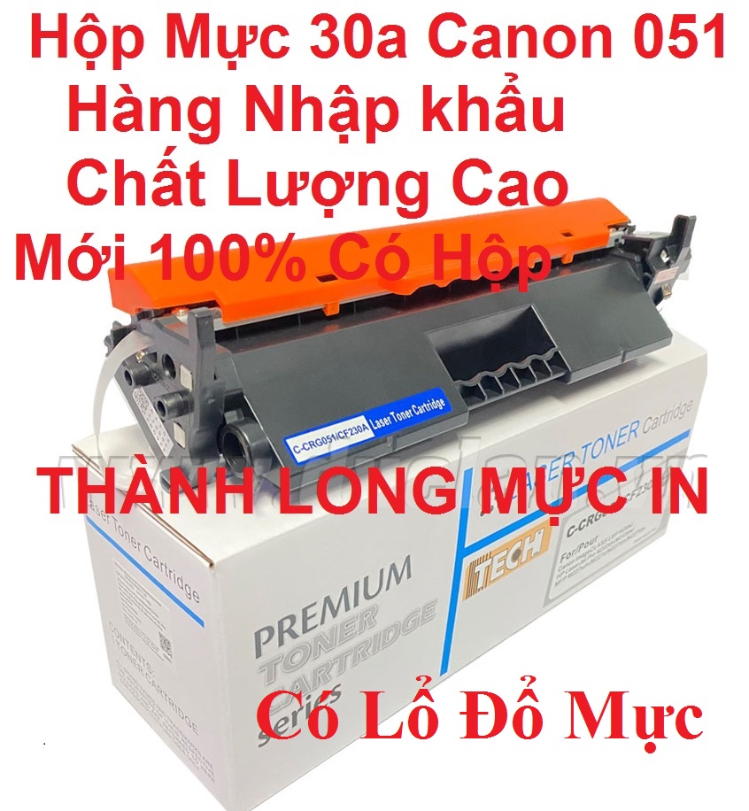 Hộp Mực 30A 051 -CÓ LỔ ĐỔ MỰC- HP Pro M227fdw-M203dw - Mực in Canon LBP 161DN 162DW MF269DW MF266DN CÓ CHIP