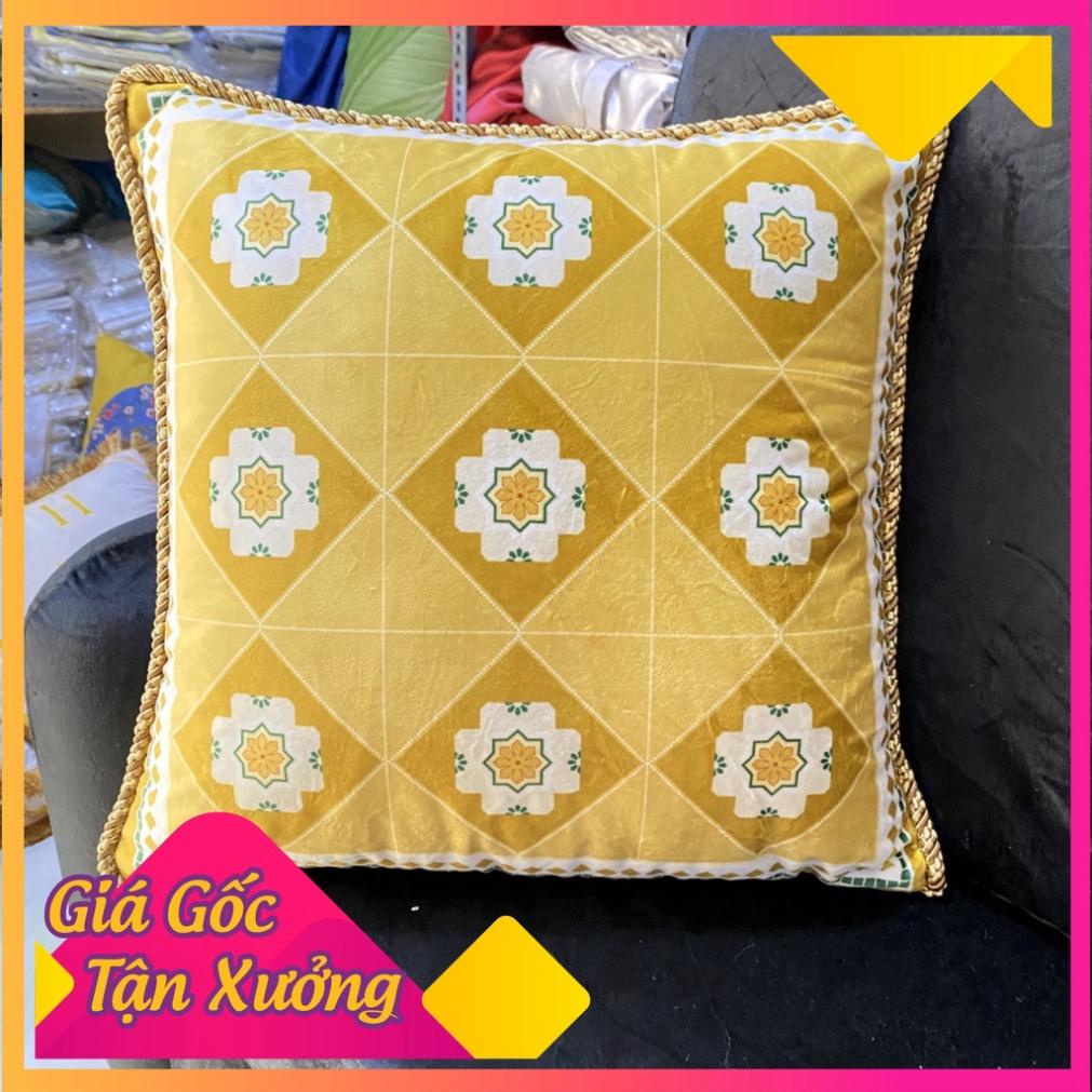 Gối Tựa Lưng Gối Tựa Sofa, Gối Vuông Trang Trí Hoa Văn Hiện Đại Kích Thước 45x45cm