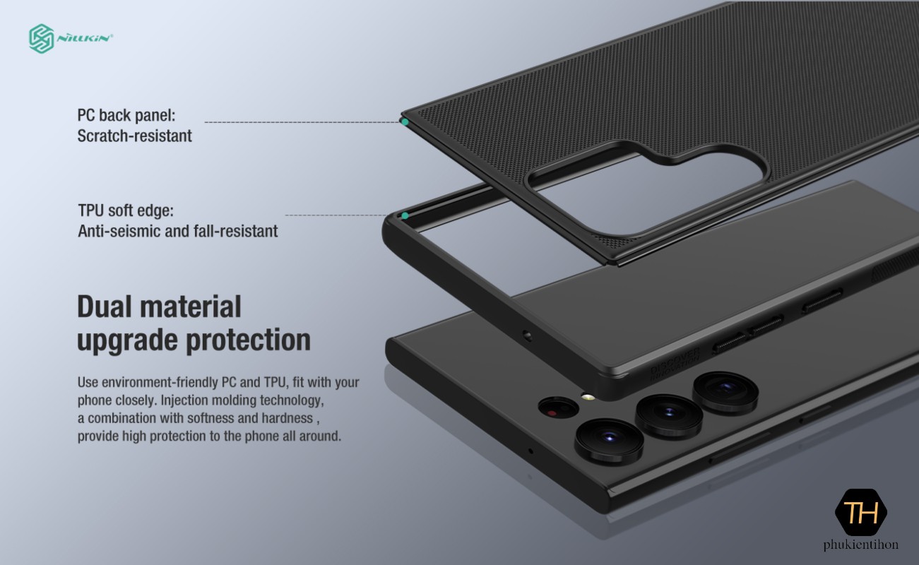 Ốp lưng điện thoại Nillkin dành cho Samsung Galaxy S23 Ultra/ S23 Plus/ S23 Super Frosted Shield Pro - Hàng nhập khẩu