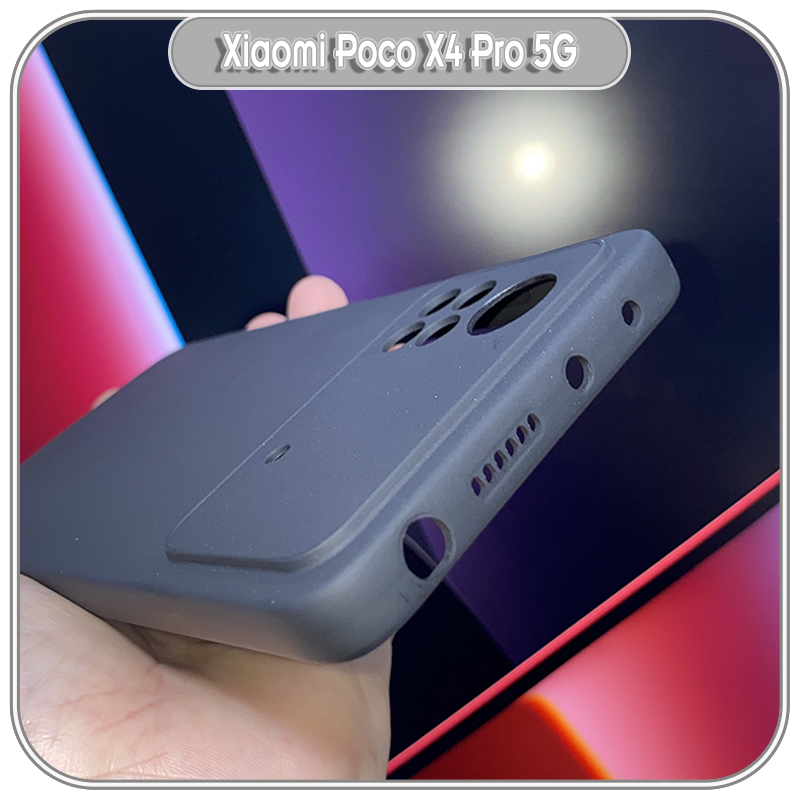 Ốp lưng cho Xiaomi Poco X4 Pro 5G TPU đen nhám, Che Camera