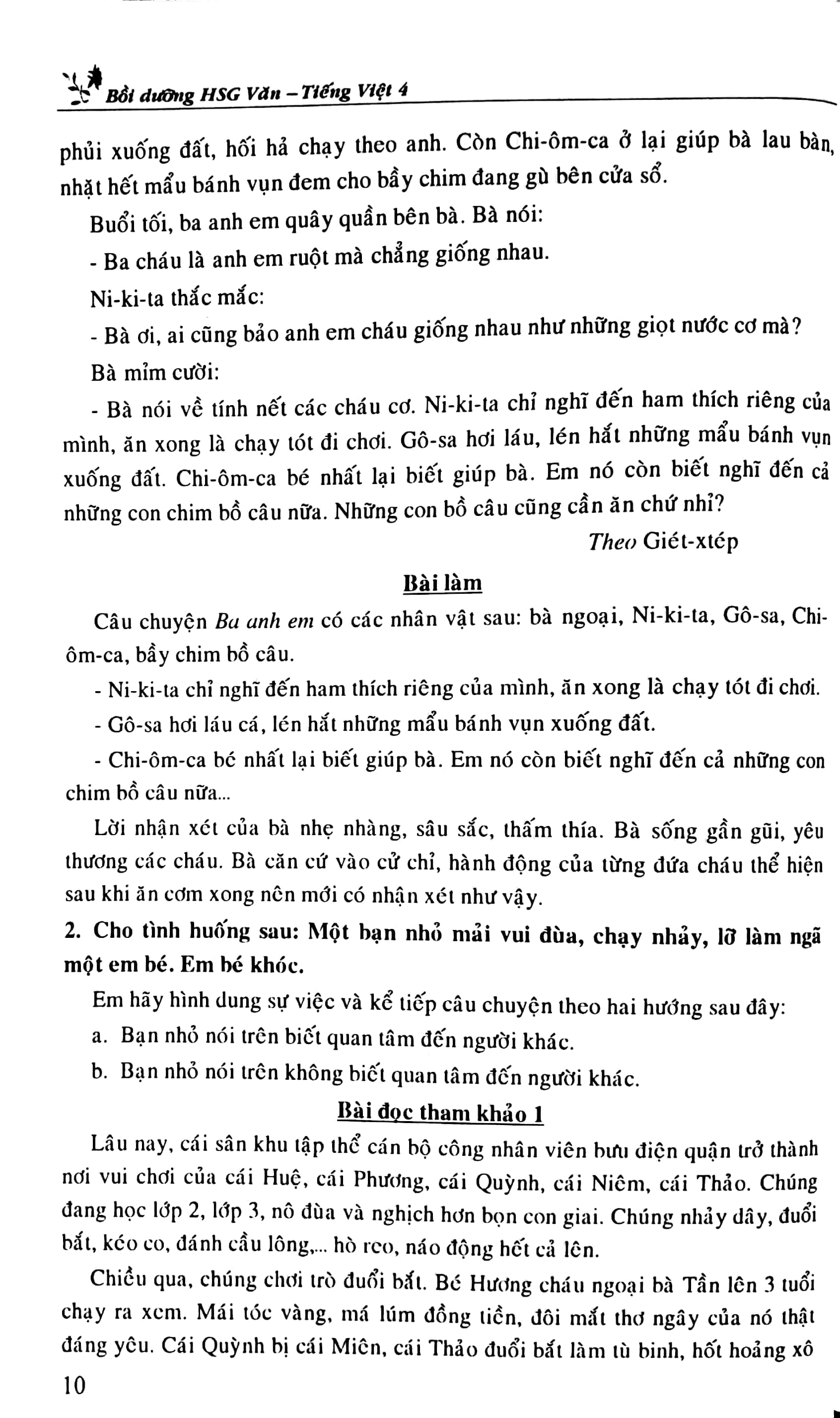 Bồi Dưỡng Học Sinh Giỏi Văn - Tiếng Việt 4