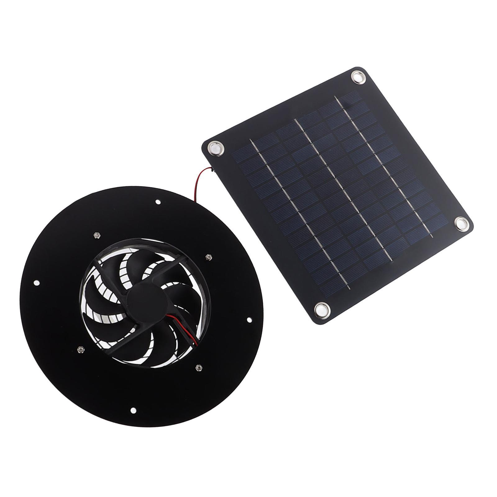 Solar Panel Fan Weatherproof 12V Ventilator for Hen House Outdoor Camping