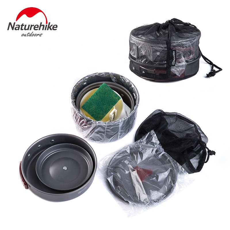 Bộ nồi nấu ăn cắm trại Naturehike NH15T203-G gọn nhẹ A426