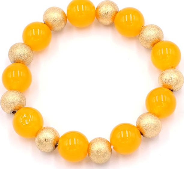 Vòng tay phong thủy - thạch anh vàng 12 ly VTAVHVM1 - hợp mệnh Kim, mệnh Thổ