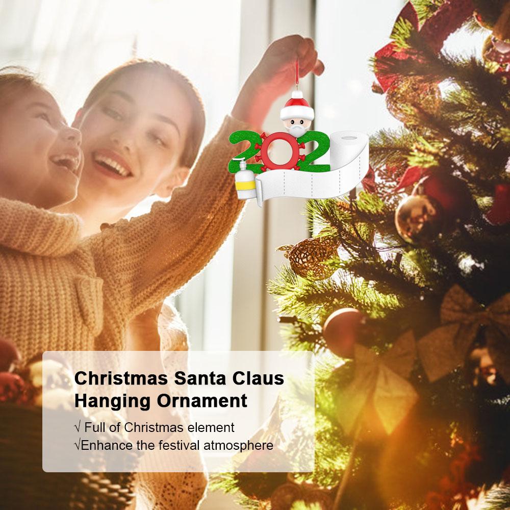 Đồ Trang trí Giáng sinh hình ông già noel đeo khẩu trang ,chất liệu PVC