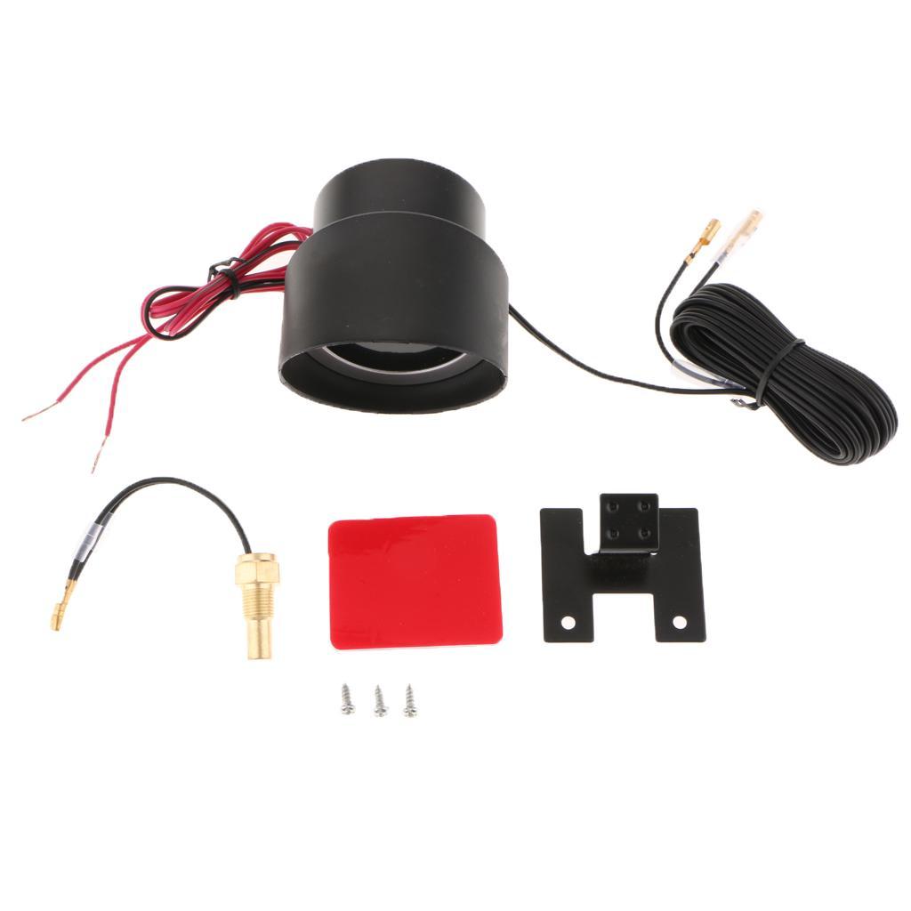 2X 12V/24V Voltmeter Water Temp Temperature Gauge w/ Sensor 10mm