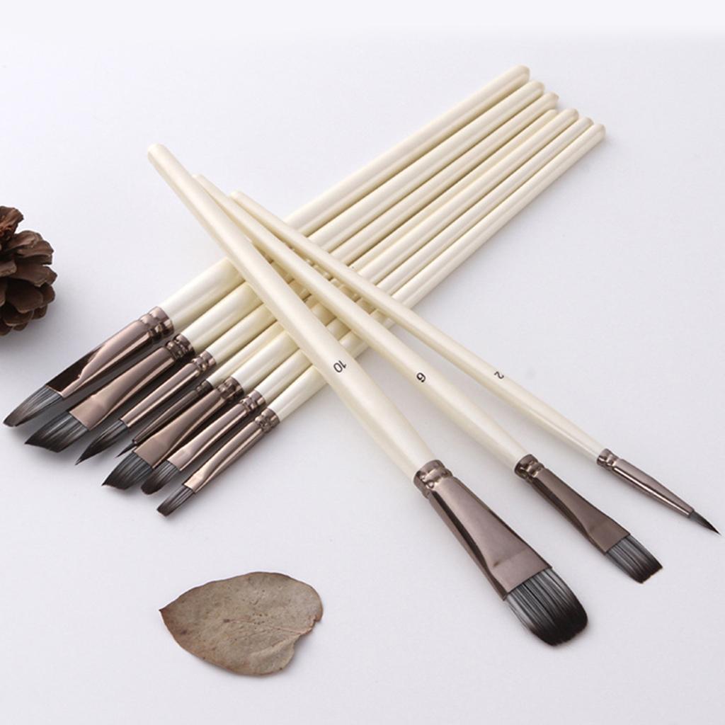 Paint Brushes Set Nylon Hair Brush Acrylic Oil Watercolor Gouache Painting