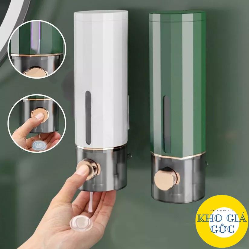 Hộp đựng sữa tắm dung tích 450ml Nhả dầu gội nước rửa tay gắn tường không cần khoan tiện lợi chất liệu nhựa ABS