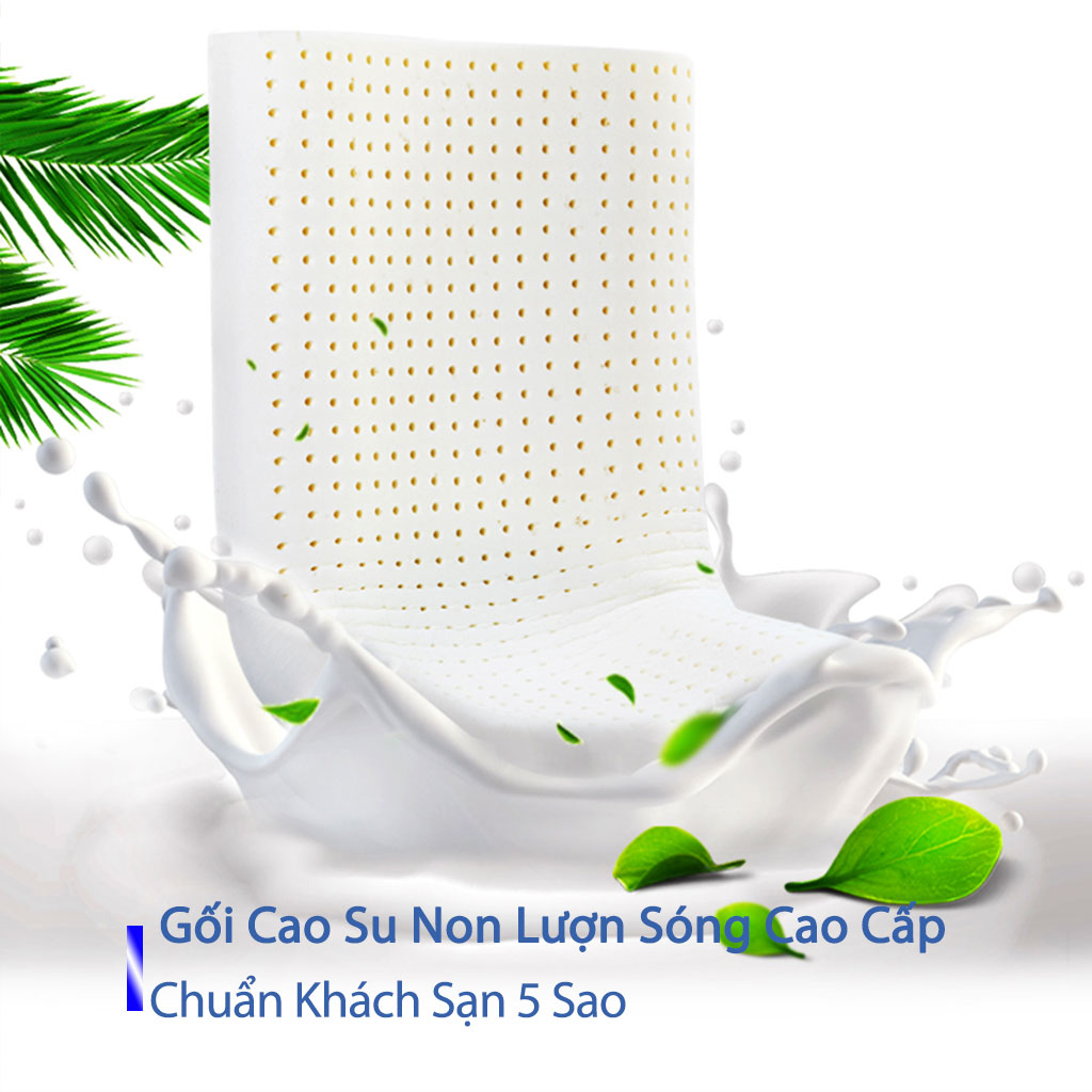 Gối Cao Su Non Người Lớn Cao Cấp Chính Hãng Chuẩn Khách Sạn 5 Sao Gối Cao Su Non Lượn Sóng Massage Cho Người Đau Vai Gáy Gối Đầu Nằm Ngủ Kê Chống Mỏi Cổ Từ Cao Su Non Thiên Nhiên Cao Cấp Cho Người Lớn 50cmx70cm