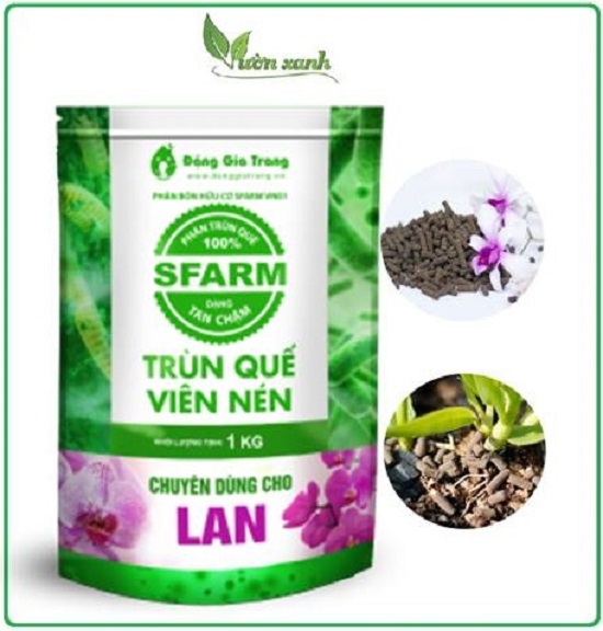 Sfarm- Phân Trùn Quế Viên Nén Chuyên Hoa Lan & Hoa Kiểng 1kg