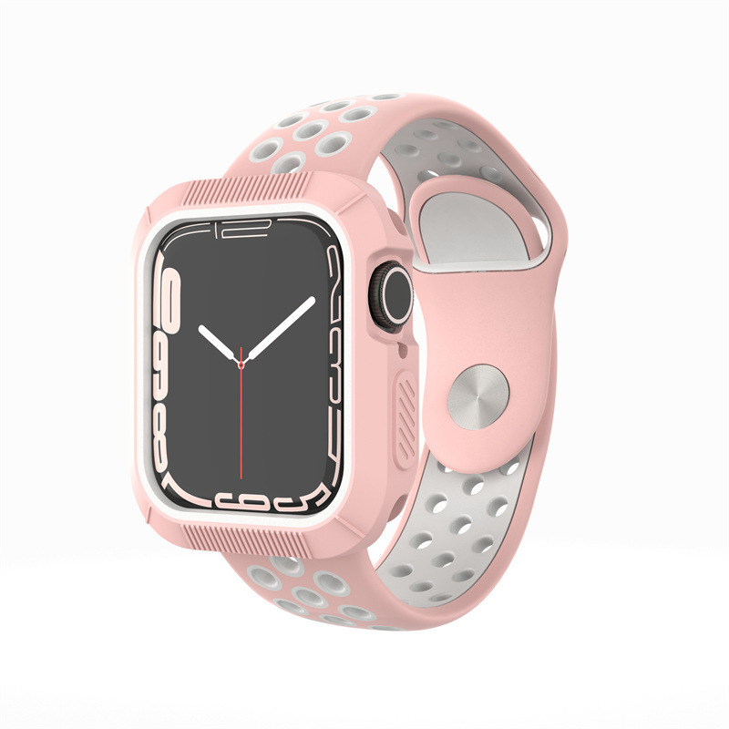 Ốp Case Chống Shock Viền Color cho Apple Watch Series 7 / Apple Watch Series 8 / Apple Watch Series 9 Size 41mm/45mm