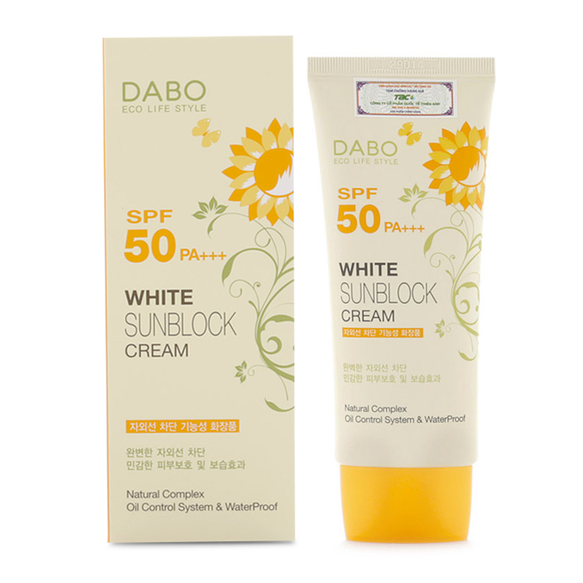 Kem Chống Nắng Dưỡng Da Dabo White Sunblock Cream SPF 50 PA+++ (70ml) - Hàn Quốc Chính Hãng