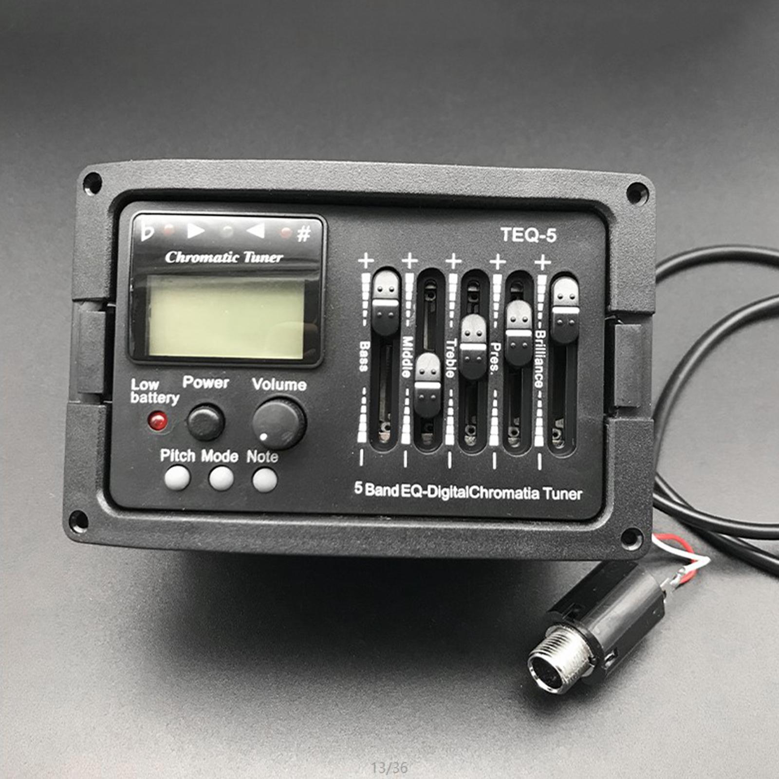 Digital 5 Band Chromatic Tuner Acoustic Guitar Amplifier