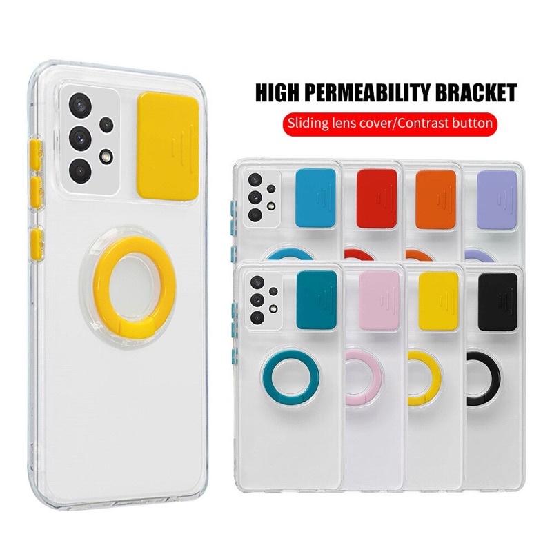 Ốp lưng dành cho Galaxy S21 FE, S21, S21 Plus, S21 Ultra dẻo trong có vòng nhẫn iring