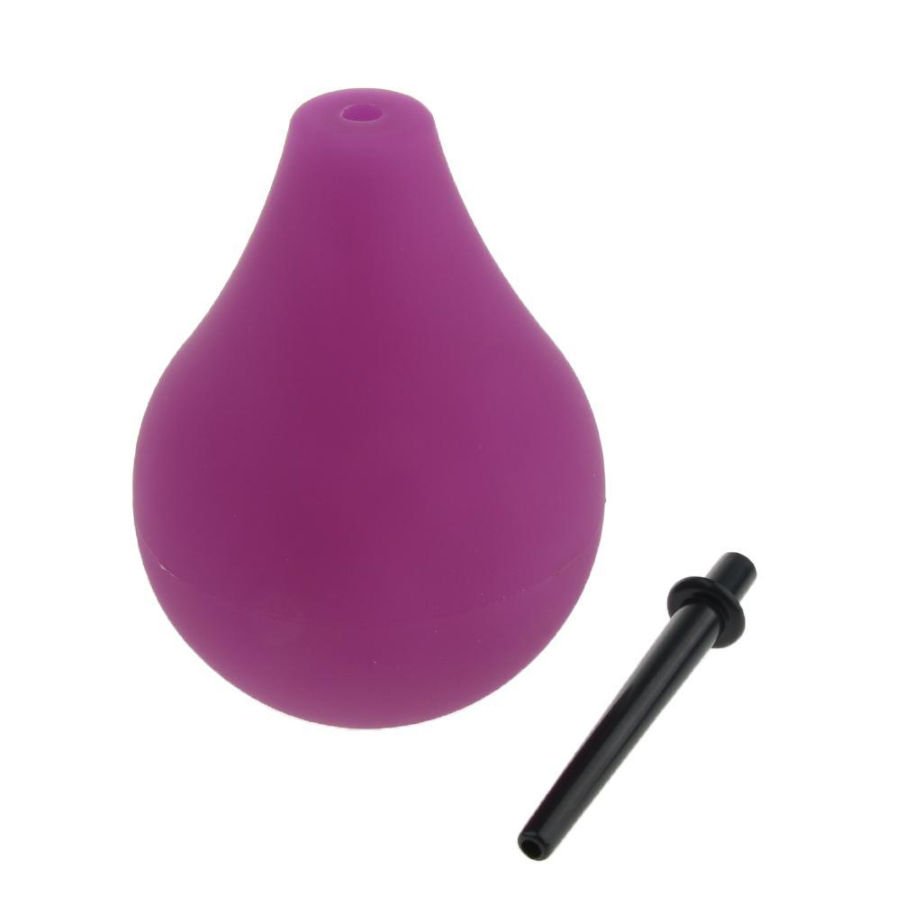 2Pcs 224ML Silicone Bulb Enema Kit Anal Cleaning Hygienic Tool Purple