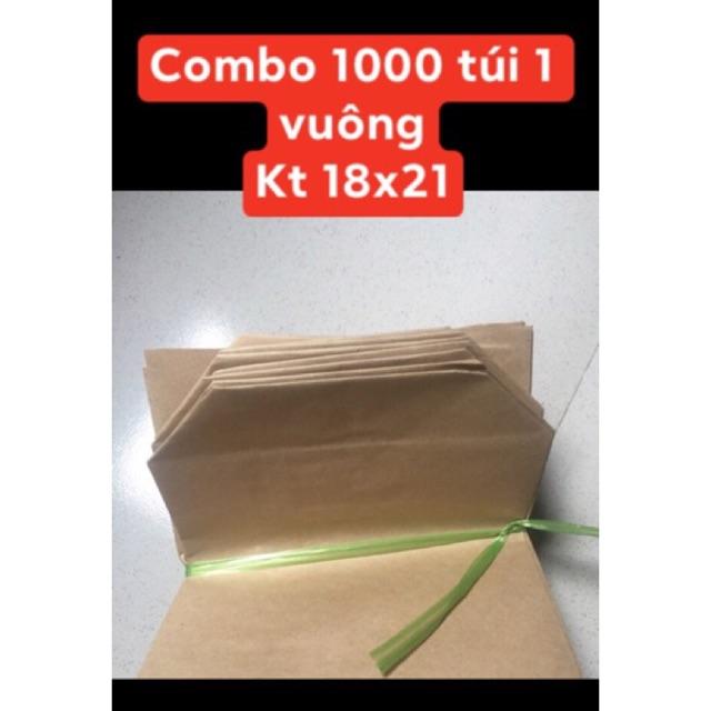 Combo 1000  túi giấy xi măng gói hàng loại túi 1 vuông