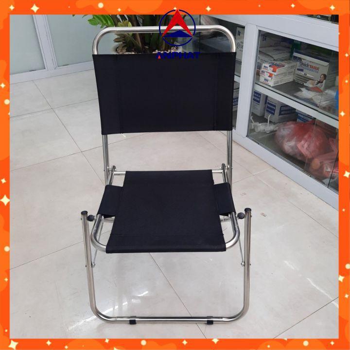 Ghế xếp khung sắt vải dù, ghế gấp ngồi câu cá, cafe, trà chanh tiện lợi
