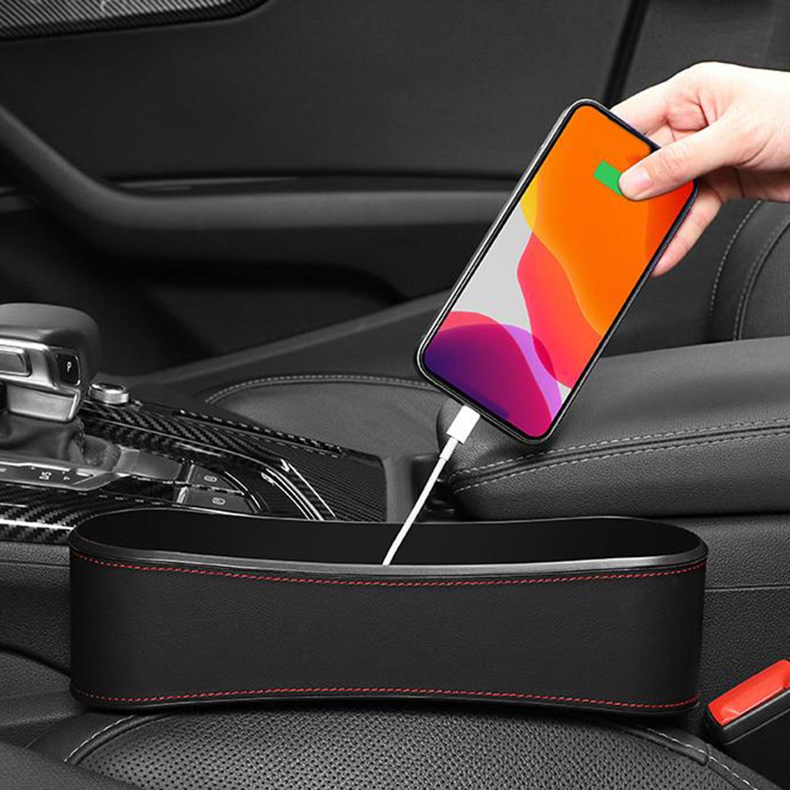 Interior Accessories Card Slot PU Leather Black