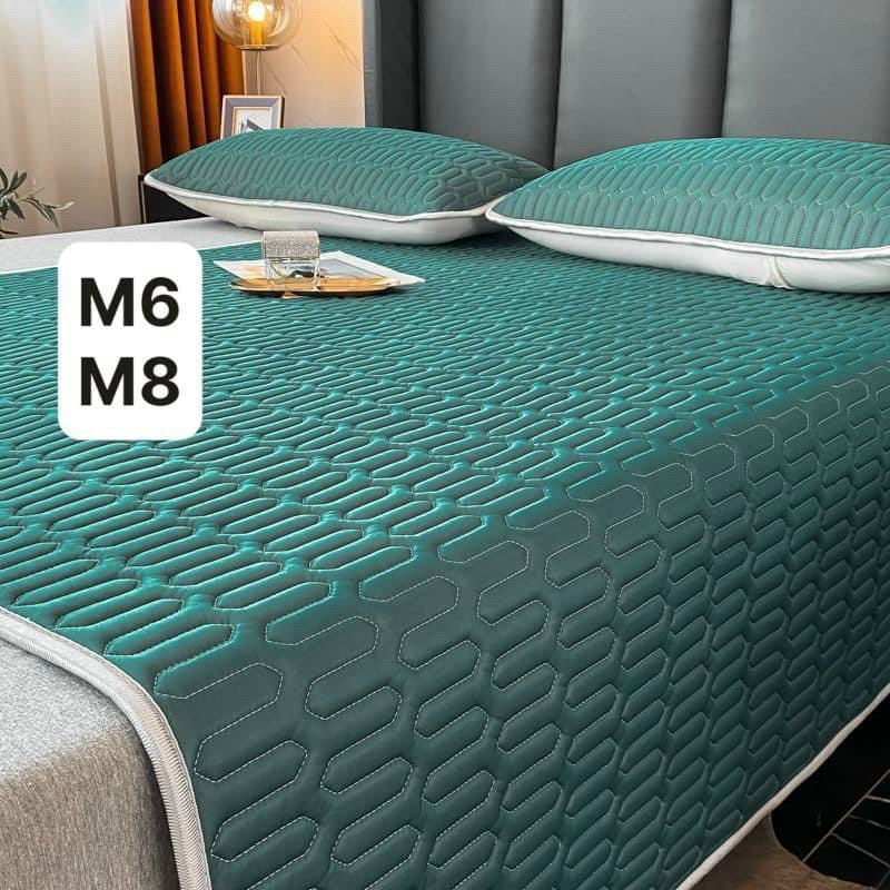 CHIẾU 5D, SIÊU MÁT Hàng loại 1 mát mịn, chiếu cao su thiên nhiên dày mát mướt vải đẹp có tặng kèm 2 áo gối, có thể giặt máy giặt thoải mái, chiếu ngủ ngon Nemtot Bedding