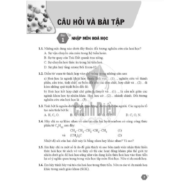 Bài Tập Hóa Học lớp 10 - Cánh Diều