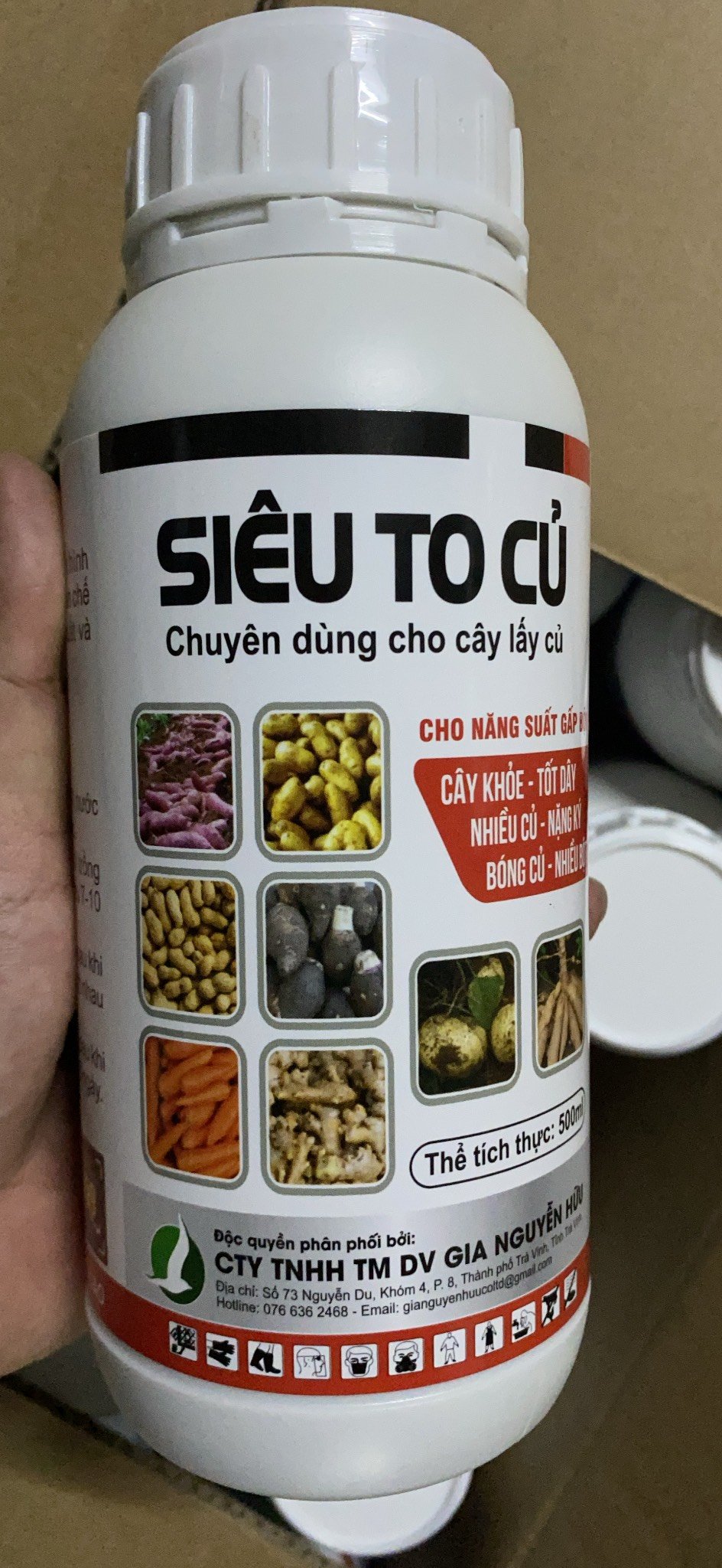 Phân bón cho cây lấy củ - Siêu To Củ chai 500ML - Giúp phát triển củ, năng suất và chất lượng nông sản