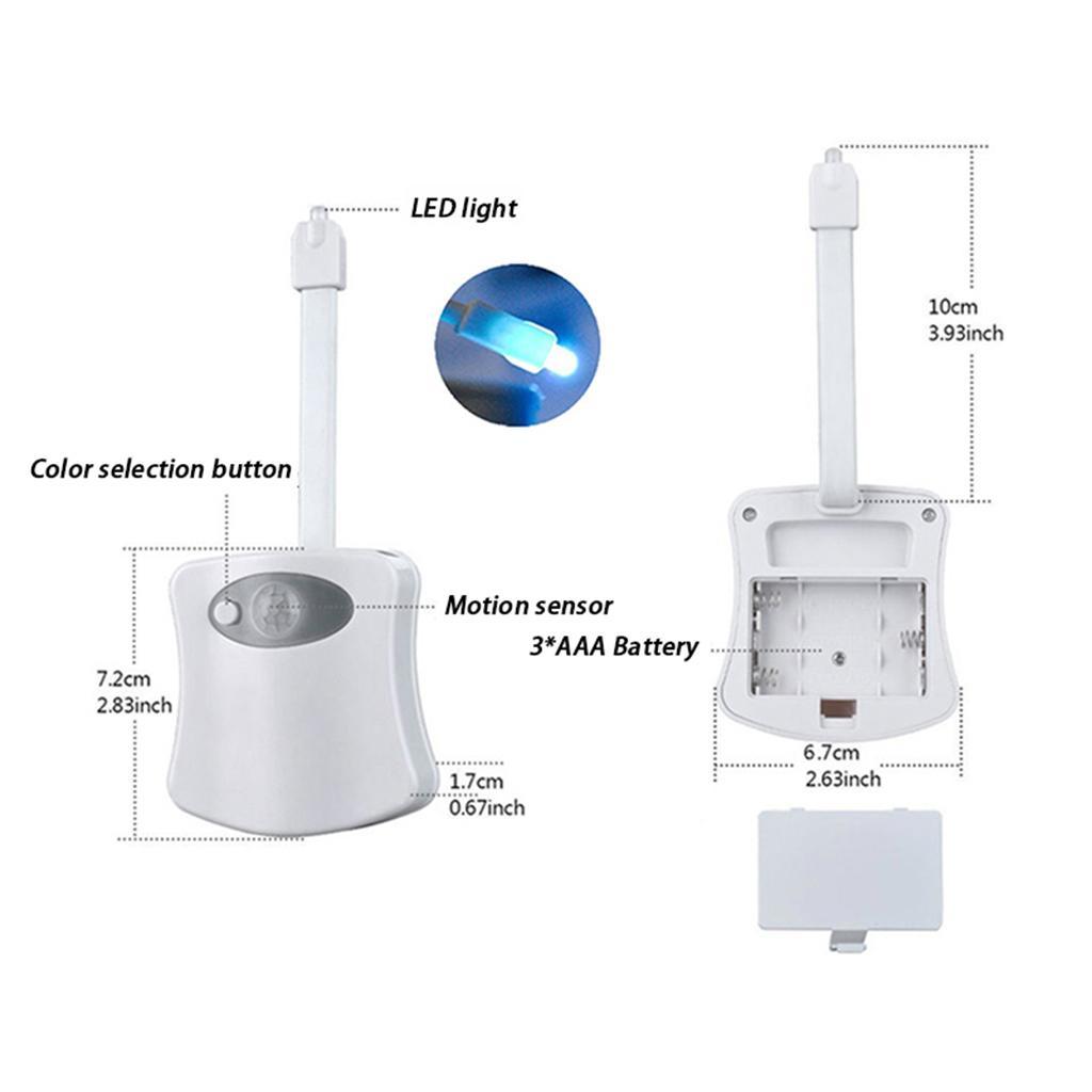 LED Toliet Bathroom Lamp Auto Activated  Sensor 8
