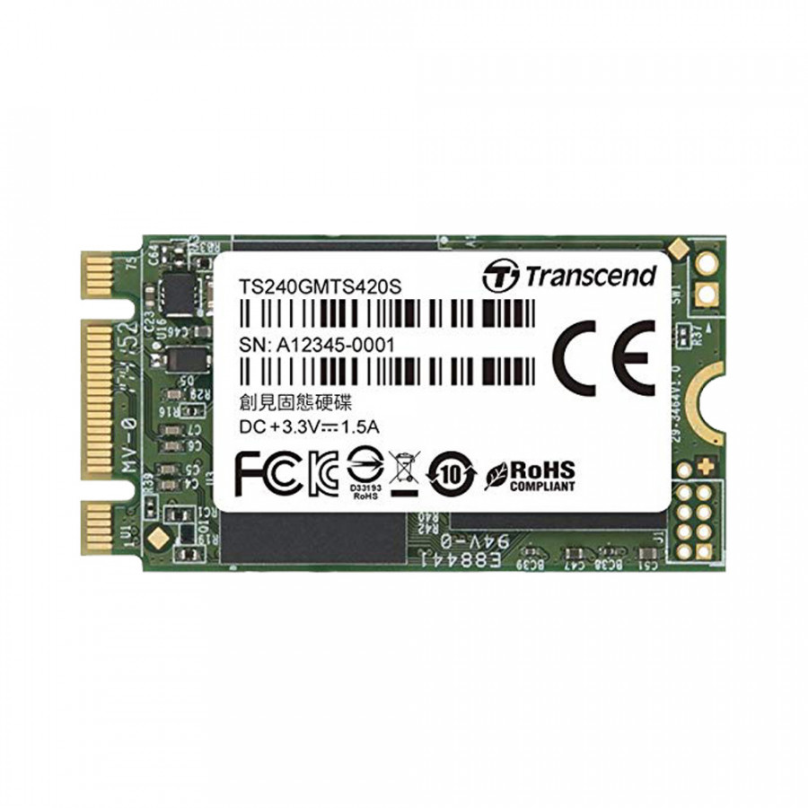 Ổ cứng SSD Transcend M.2 2242 SATA III 240GB MTS420S 3D-NAND TS240GMTS420S - Hàng Chính Hãng