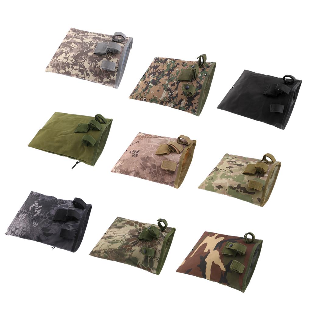 Outdoor Foldable Molle Utility Storage Bag Waist Belt Magazine Drop Pouch for Hiking