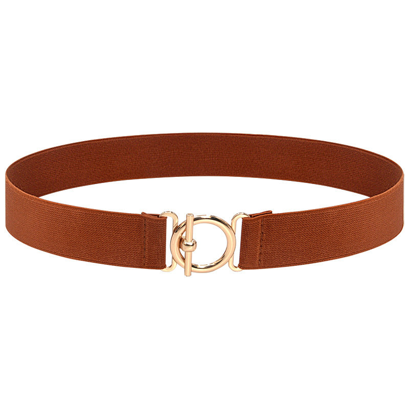 Đai váy Belt thời trang Full chun co giãn Khóa xiên tròn Bản 3cm