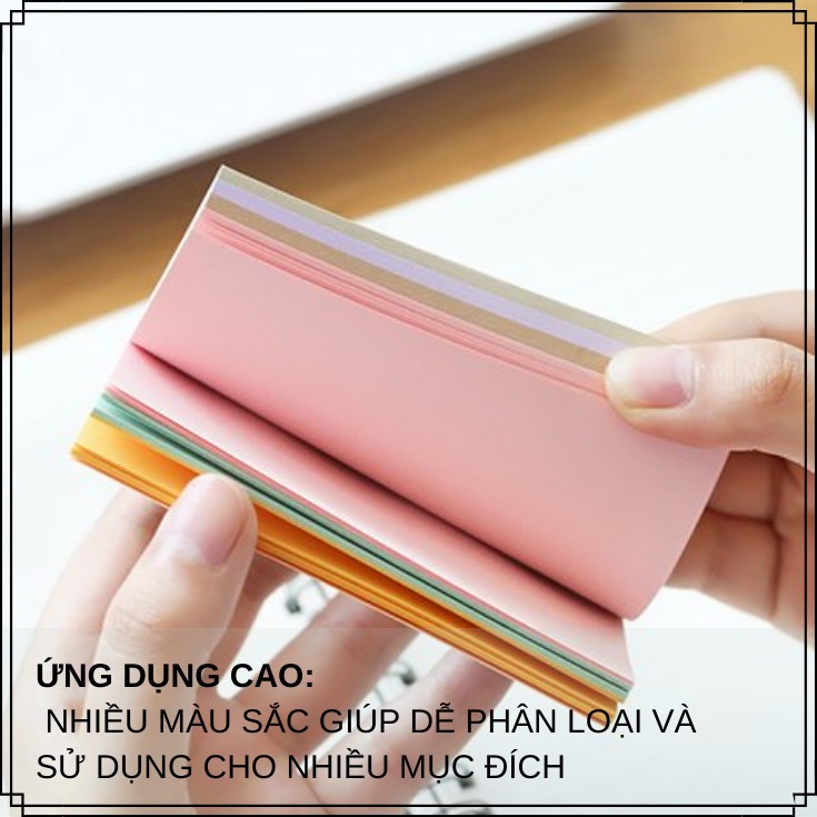 Giấy ghi chú / giấy ghi nhớ / Giấy note giấy nhớ giấy nhắn cho học sinh, văn phòng - nhiều màu – 100 tờ