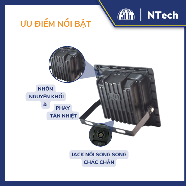 Đèn pha năng lượng mặt trời Jindian JD-8860L Công suất 60W