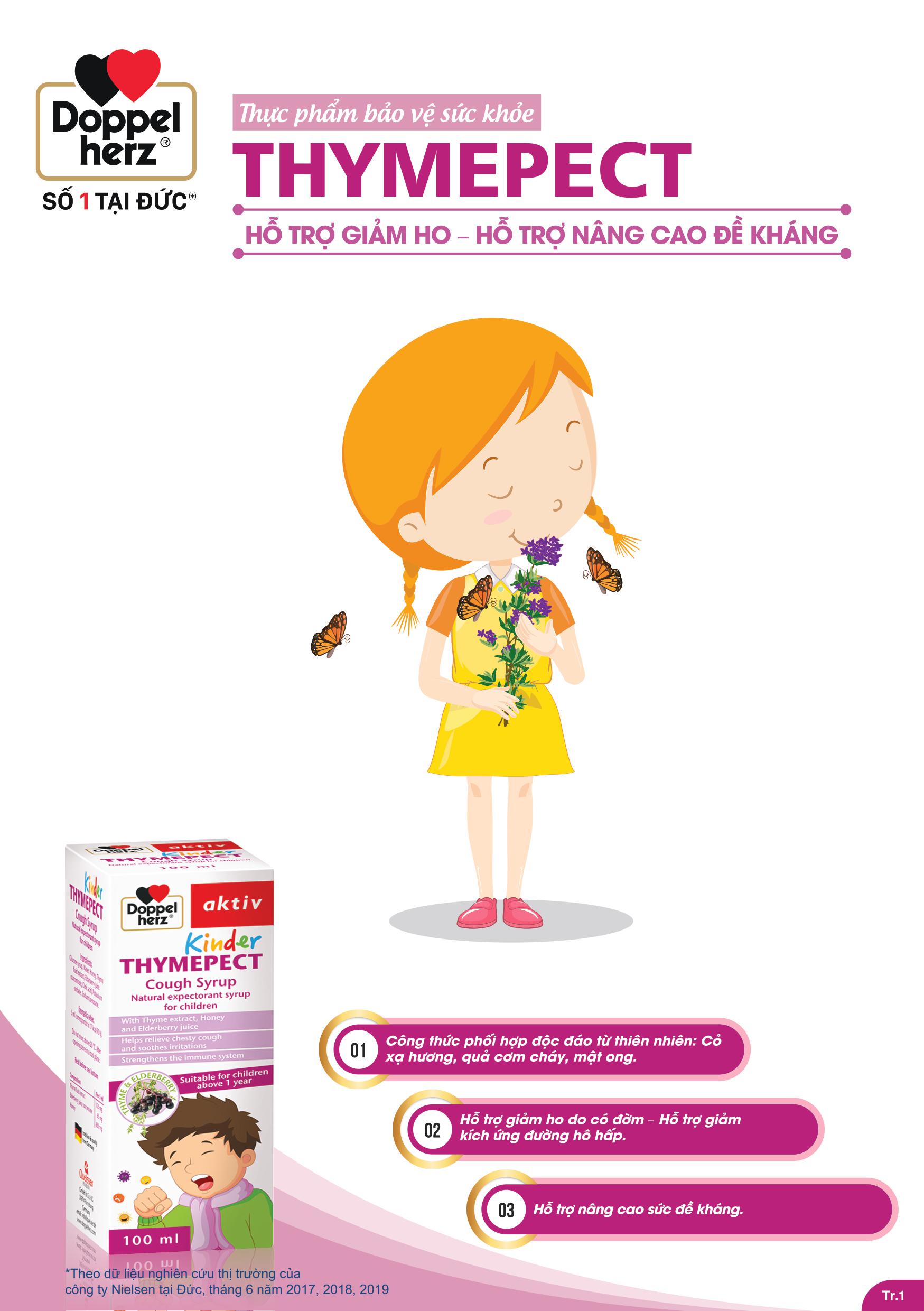 Siro Ho cho bé Doppelherz Aktiv Kinder Thymepect Cough Syrup (Chai 100ml)