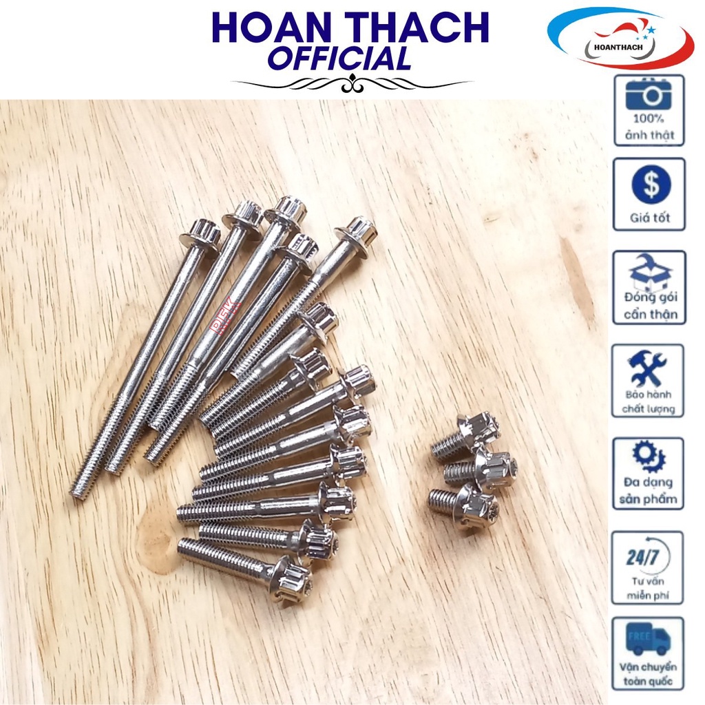 Bộ Ốc Lốc Inox Đầu Salaya cho xe máy Dream ( Bộ 16 Con )  HOANTHACH SP010809