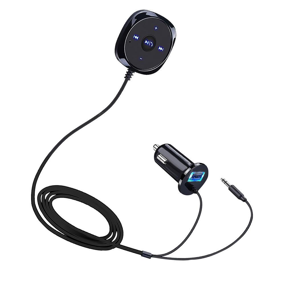 3.5mm Wireless Car Bluetooth AUX Adapter Audio Receiver USB Charger Kit