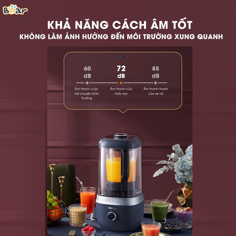 Máy Làm Sữa Hạt Bear Đa Năng 1,5L Chống Ồn Cao Cấp, Xay Nấu Sữa Hạt, Xay Sinh Tố Tiện Lợi PBJ-B06S2 - Hàng Chính Hãng Bảo Hành 18 Tháng