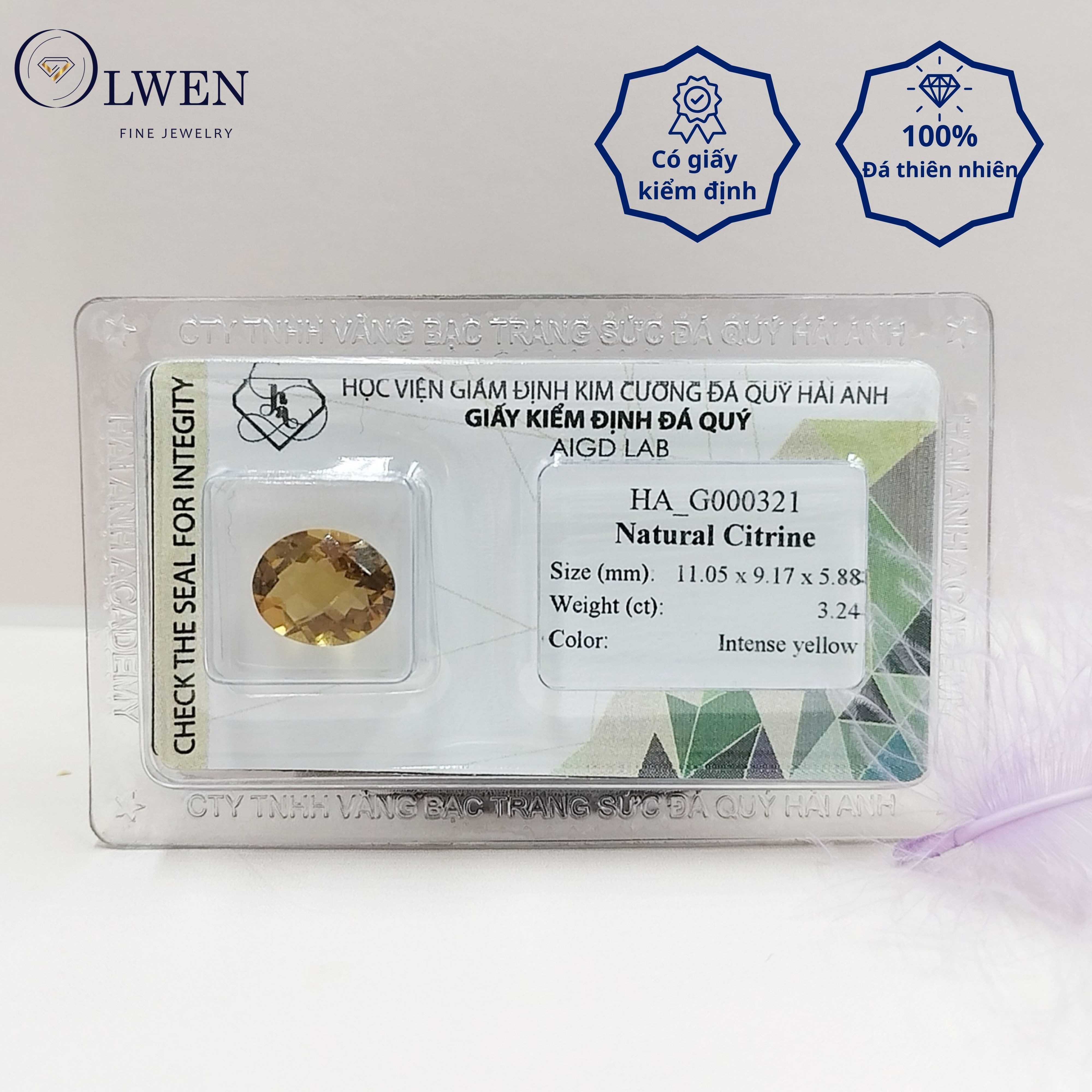 Viên đá thạch anh vàng thiên nhiên_HA-G000321