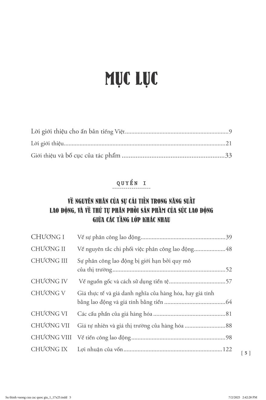 (Bìa cứng) SỰ THỊNH VƯỢNG CỦA CÁC QUỐC GIA - The Wealth of Nations - Adam Smith - Tạ Ngọc Thạch, Phạm Thị Ngọc Trâm dịch - Nhã Nam