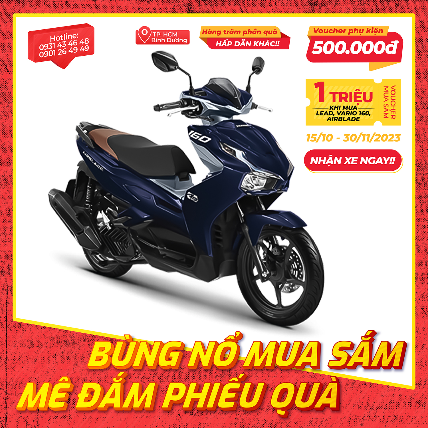 Xe máy Honda Air Blade 160cc 2023 - Phiên bản Tiêu Chuẩn