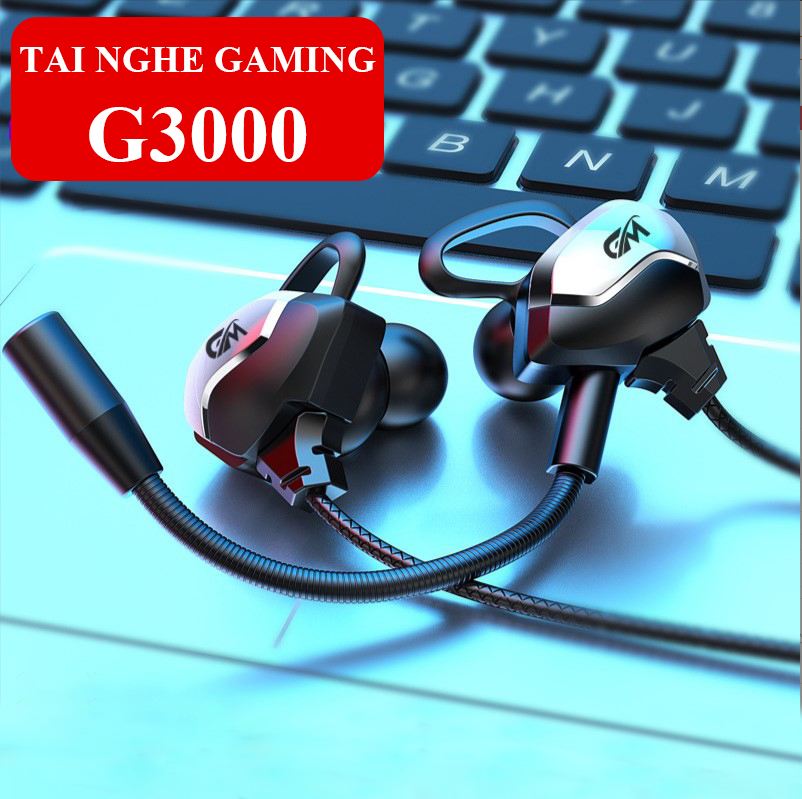 Tai Nghe Nhét Tai Gaming POERMAX G3000 Dùng Cho Điện Thoại Máy Tính Laptop - Hàng Chính Hãng