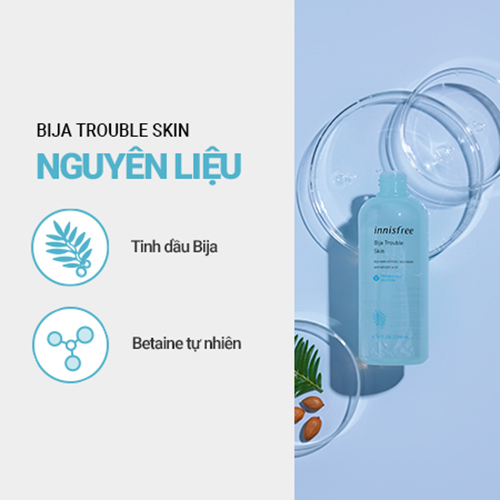 Nước cân bằng dành cho da mụn từ Bija Innisfree Bija Trouble Skin 200ml - 131172688x