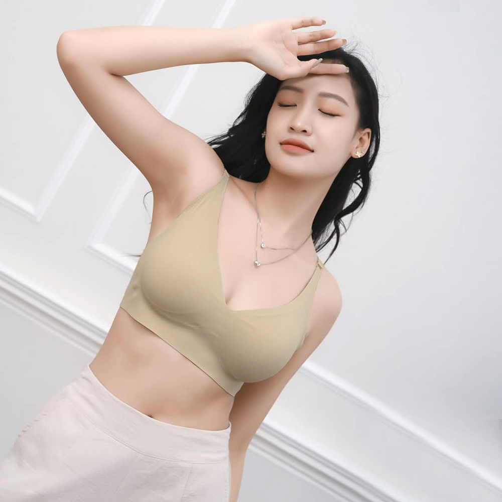 Áo ngực nữ chất su mịn không gọng 3 loại mút, thông thoáng an toàn cho da Lyly Lorem AL201
