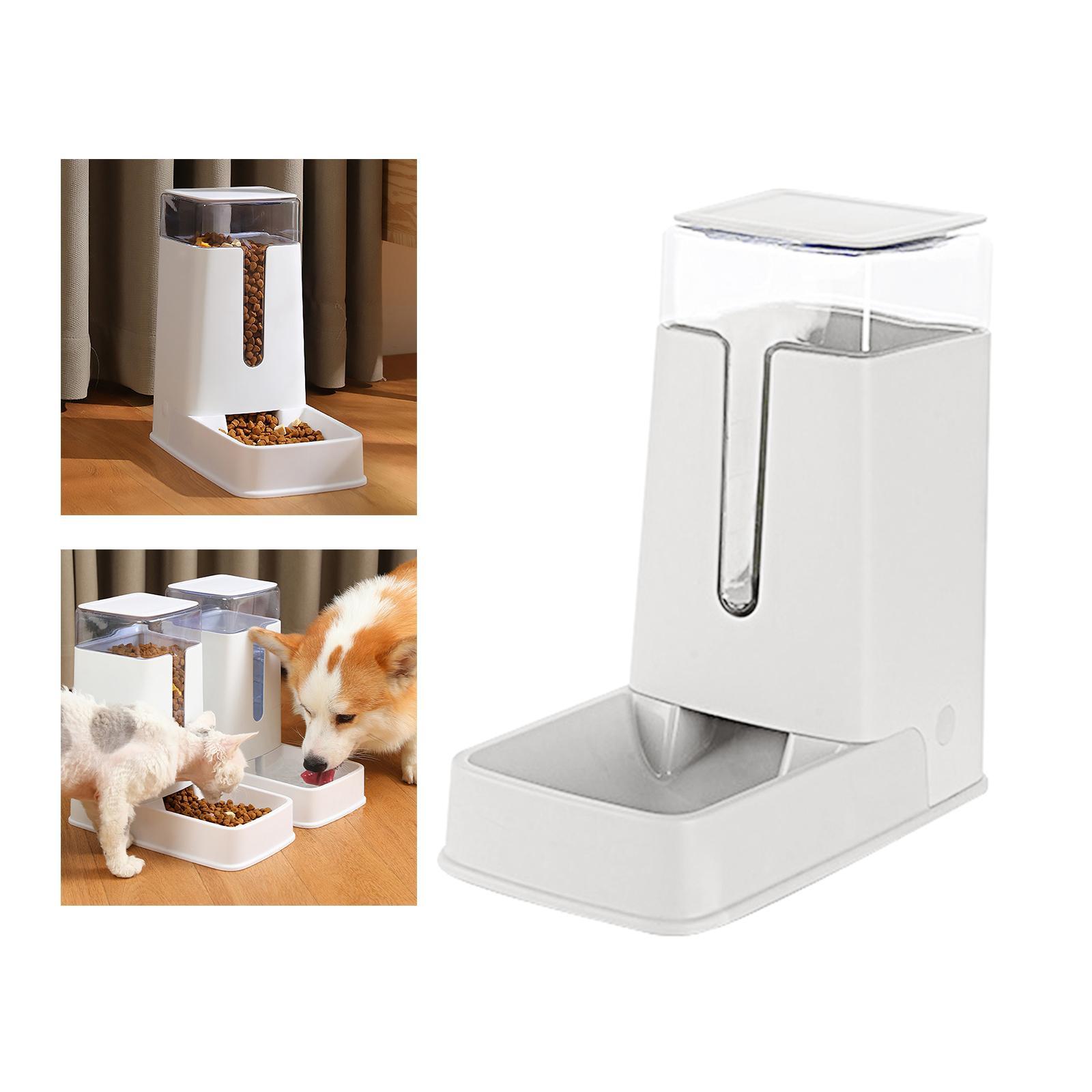 Pet Automatic Feeder Cat Dispenser Container for Cat Food Feeder White