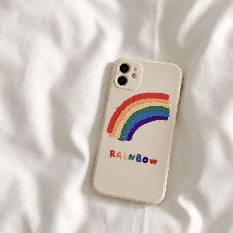 Ốp Lưng Cạnh Vuông Rainbow Dành Cho iPhone 6 / 6 Plus / 7 / 7 Plus / 8 / 8 Plus / X / Xs / Xs Max / 11 / 11 Pro / 11 Pro Max / 12 / 12 Pro / 12 Pro Max