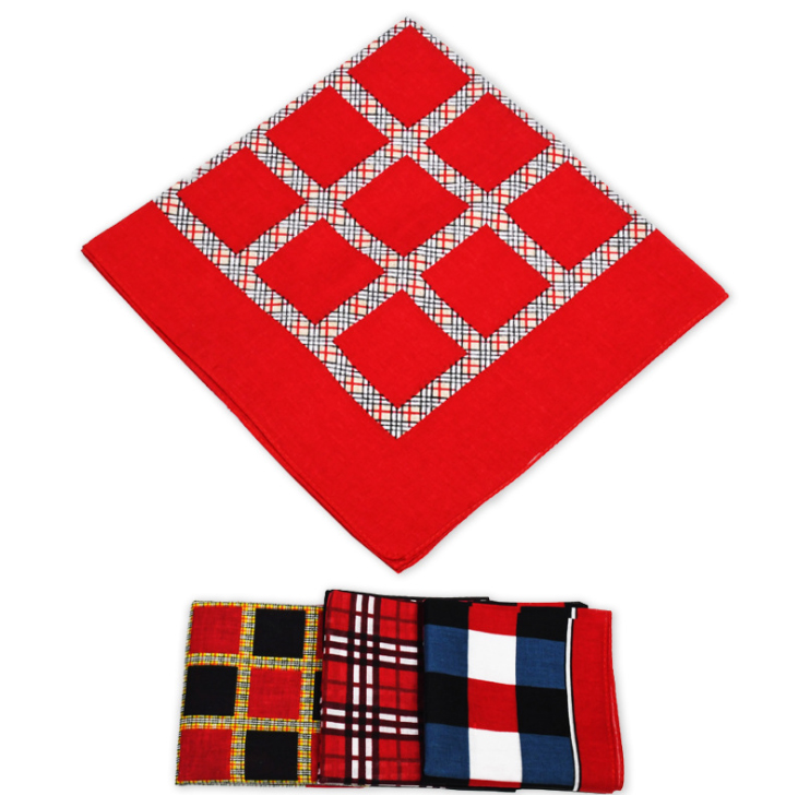 Khăn bandana turban kích thước 54x54cm nhiều mầu sắc - BND07 Viền đen