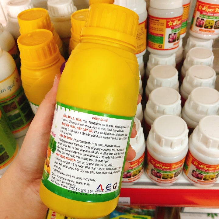 PHÂN BÓN LÁ HỮU CƠ SINH HỌC AMINO-MIX BỔ XUNG VI LƯỢNG VÀ CÓ CHẤT ĐIỀU HÒA SINH TRƯỞNG - 500 ml